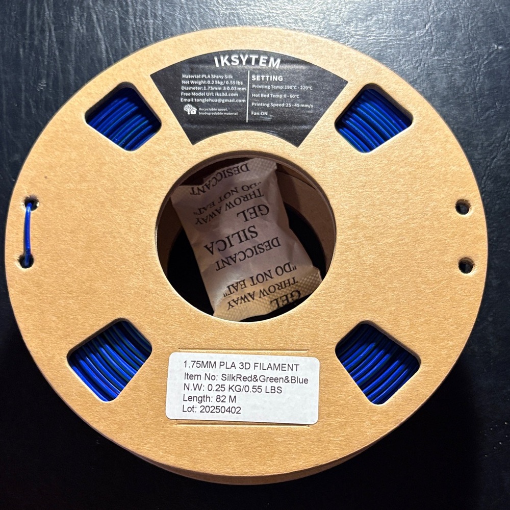 Blue, Red and green 3D Printer Filament